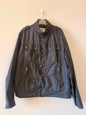 Cerruti 1881 Men's Black Lightweight Nylon Windbreaker Jacket Size L